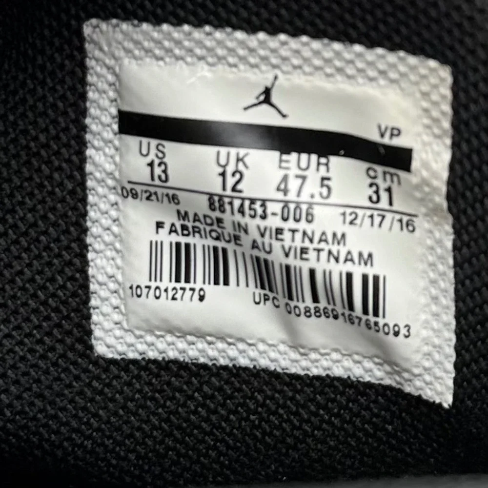 Jordan Eclipse Chukka Mens 13 Anthracite Black White 881453-006